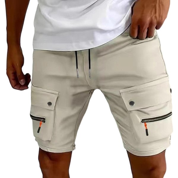 Pantalones Cortos Deportivos Casuales Sueltos VersáTiles Para El Trabajo Para Hombre L Gray-image