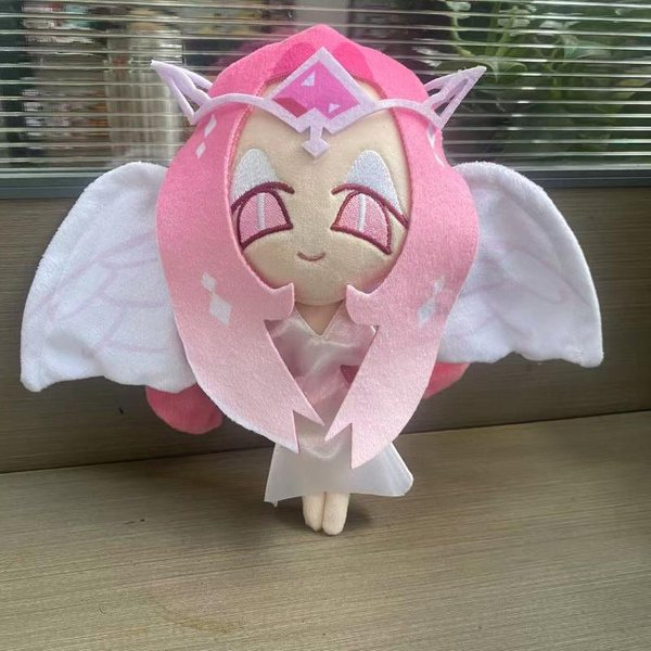 Urocza Pluszowa Lalka RóżOwa WróżKa Czekoladowa Z Cookie Run Kingdom MięKka Wypchana Postać Z Anime Zabawka Z SkrzydłAmi Kawaii Figurka Z Gry Wisiorek Prezent 20Cm-image