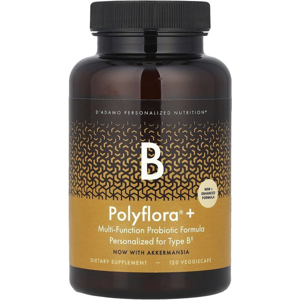 D'adamo, Polyflora® + B, FóRmula ProbióTica Multifuncional, 120 CáPsulas Vegetarianas-image