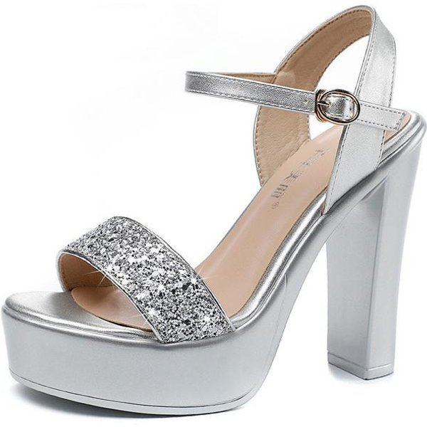 Zapatos De TacóN Alto Con Plataforma Gruesa Para Mujer, Sandalias De Verano Con Plataforma Gruesa Y TacóN Alto, Tallas 34-43, Para Fiesta Y Moda. 42-image