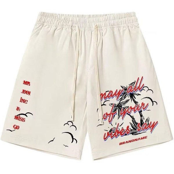 Nuevos Pantalones Cortos De Verano Para Hombre DiseñO Holgado Nicho Pantalones De 5 Puntos Pantalones Deportivos Casuales Armario One Size White-image
