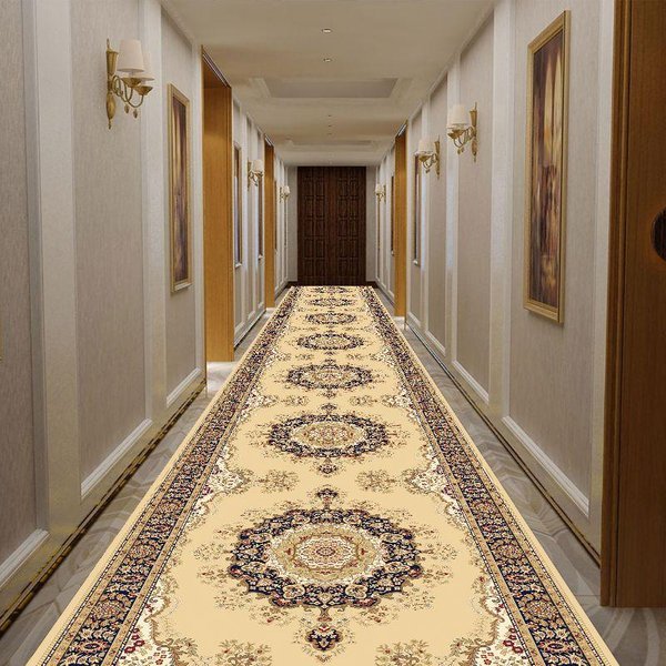 Luksusowy Styl DłUgi Korytarz Dywany Dekoracja WejśCie Do Domu Ganek Maty PodłOgowe Konfigurowalny Rozmiar Hotelowy Dywanik Do Holu Maty Na Schody 60X100Cm Brown-image