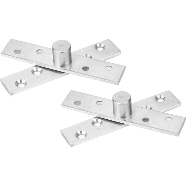 2 Piezas Bisagra Giratoria De Pivote De 360 Grados Acero Inoxidable Bisagra De Puerta Giratoria 95Mm Largo Pivote Central-image