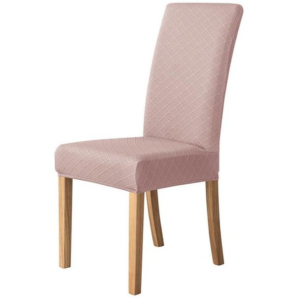 Funda De Silla EláStica Jacquard Rombos Fundas De Silla EláSticas Color SóLido Para Comedor Cocina Anti-Suciedad Anti-ArañAzos Funda De Asiento 1 Piece-image