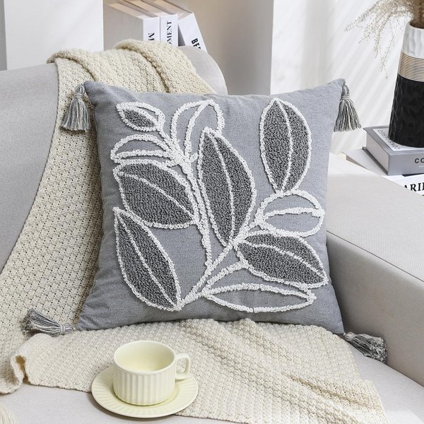 Poszewka Na Poduszkę Boho Geometryczna Haftowana FręDzle Haft 45X45Cm Poszewka Dekoracja Domu Sofa Salon 45X45Cm-image