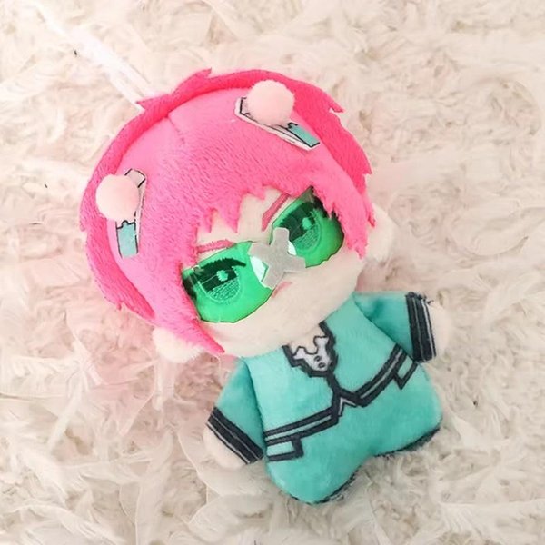 10Cm Anime La Desastrosa Vida De Saiki K. Juguetes De Cosplay De Saiki Kusuo Figura De Juguete Cuerpo De Dibujos Animados Peluche Chirriante Colgante-image