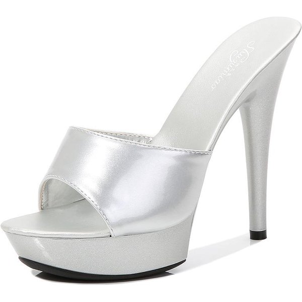 Damskie Letnie Buty Na Wysokim Obcasie Damskie Seksowne SandałY Na Szpilkach Designerskie Buty Wieczorowe 34 White-image