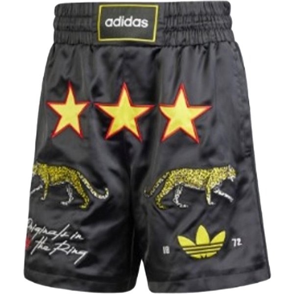 Adidas Originals Classic Sports Series CóModos Pantalones Cortos Casuales A Rayas Holgados Tres Cuartos Para Hombre Pantalones Cortos Negros KA4546 L-image