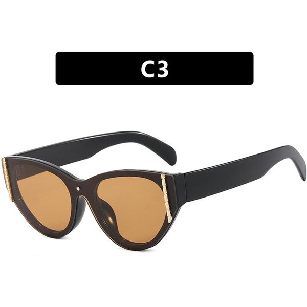 Nowe Modne Klasyczne Okulary PrzeciwsłOneczne Kocie Oko Damskie Vintage Plastikowe Czarne Okulary SłOneczne Luksusowy Design Okulary Letnie Uv400-image