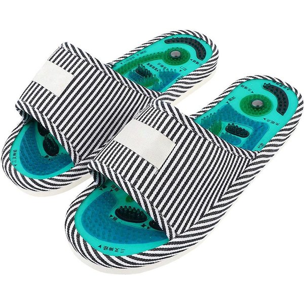 1 Par De Zapatillas De Masaje De Acupuntura Zapatos Zapatillas De Masaje De ReflexologíA Herramientas Masajeadoras De Pies-image