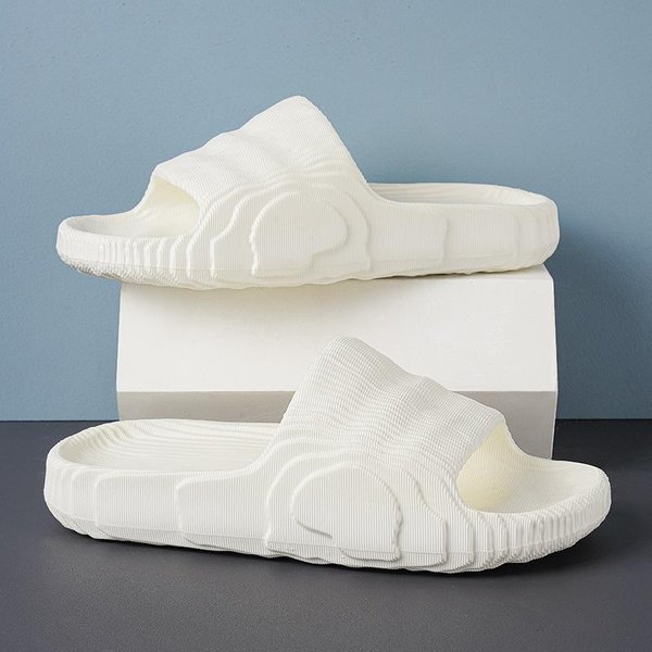 Sandalias De Hombre Chanclas De Playa Lisas Sandalias De Verano Antideslizantes Zapatillas Suaves Unisex Zapatos Ligeros De Exterior De Lujo Para Mujer 40-41 Blanco-image