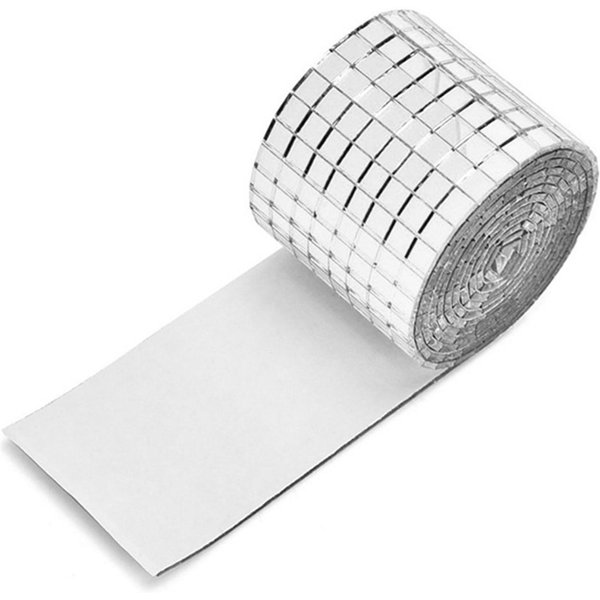 4X100CM 1464 Ziarna Samoprzylepne Mozaikowe PłYtki śCienne Naklejki Innowacyjne Naklejki Na Lustra Szklane DIY Srebro-image