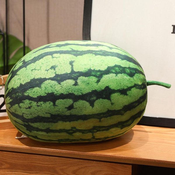 DłUga I OkrąGłA Zielona Arbuzowa Pluszowa Zabawka Wypchana Poduszka Owocowa Jak Prawdziwy PodpóRka Pod LęDźWie/Plecy Pluszak Dekoracja Domu Prezent 20X30Cm-image