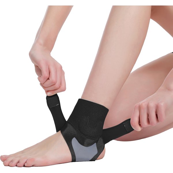 Stabilizator Kostki Z PodkłAdką żElową Silikonową Dla MężCzyzn I Kobiet - OddychająCy Neoprenowy Kompresyjny Regulowany Stabilizator Kostki, Elastyczny RęKaw Na Stopę-image