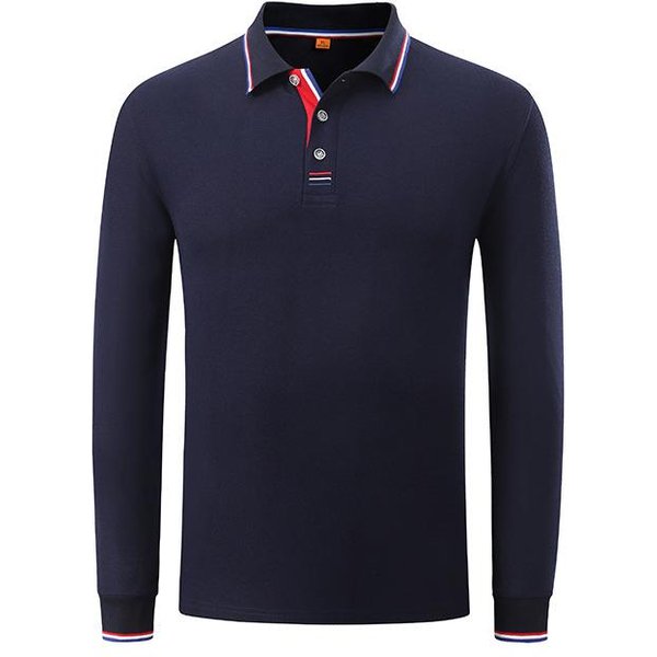 Koszula Polo MęSka I Damska Odzież Robocza Koszulka Z DłUgim RęKawem Jednolity Kolor KołNierzyk BawełNa Jednolity Kolor T-Shirt Wiosna I Jesień XL-image