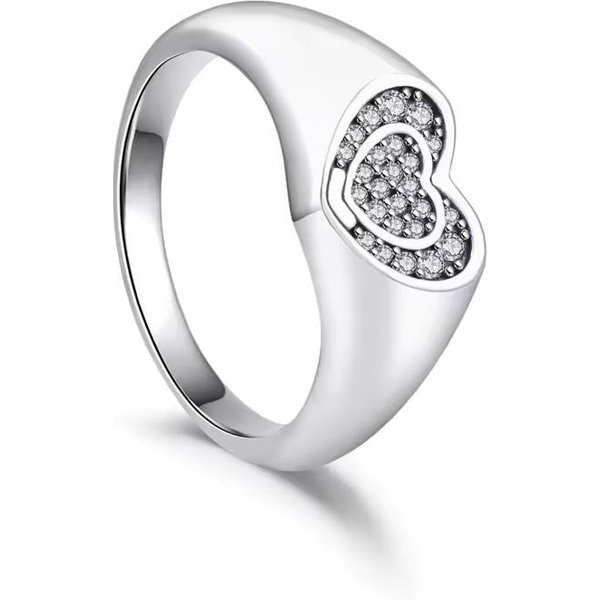 Nuevo Dije De Plata De Ley 925, Anillo Con Forma De CorazóN Rosa Amor Eterno , Anillos Para Mujer, JoyeríA Fina, Regalos De Moda Para Mujer 8 Gray-image