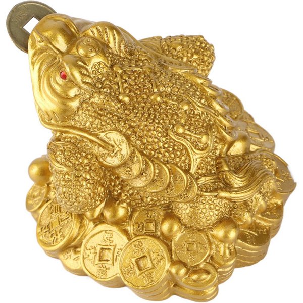 Feng Shui Chino, Riqueza, Dinero De La Suerte, Rana, Moneda, Sapo, DecoracióN Para El Hogar Y La Oficina, Regalo De Buena Suerte Brown-image