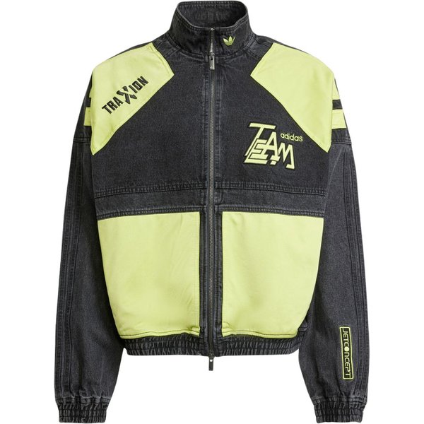 Adidas Originals Adilenium Ss24 Logo Cremallera Retro Deportes Cuello Alto Manga Larga Chaqueta Hombre Chaqueta Amarillo Negro JN0824 L-image