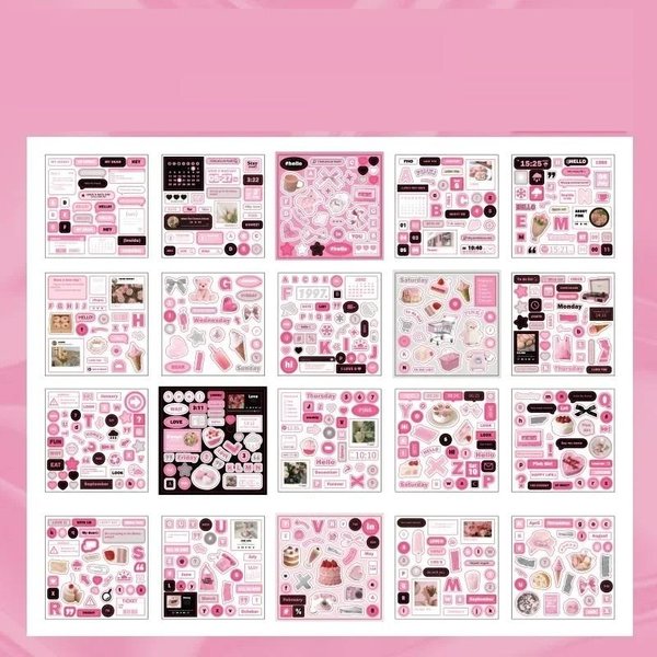 Linda Revista Scrapbooking Libro De Pegatinas DIY Diario Basura Material DecoracióN áLbum Diario Corea Adhesivo De PapeleríA Bronceado-image