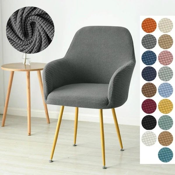 Funda De Silla EláStica Spandex Polar Polar Fundas Para Sillas De Comedor Funda Para SillóN Fundas Para Asientos De Cocina Para Hotel Hogar Fiesta Brazo Alto 1Pc Chair Cover-image