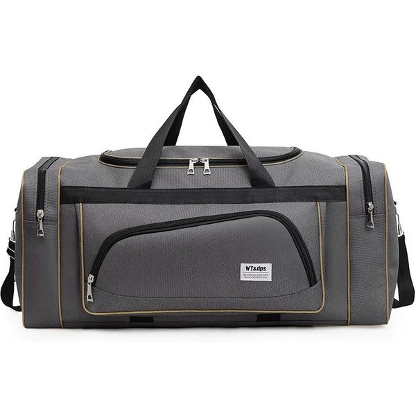 Bolsa De Viaje Multifuncional Para Hombre, De Gran Capacidad, Para Distancias Largas Y Cortas, Bolsa De Almacenamiento Multibolsillos Imprescindible Para Mudanzas Gris-image
