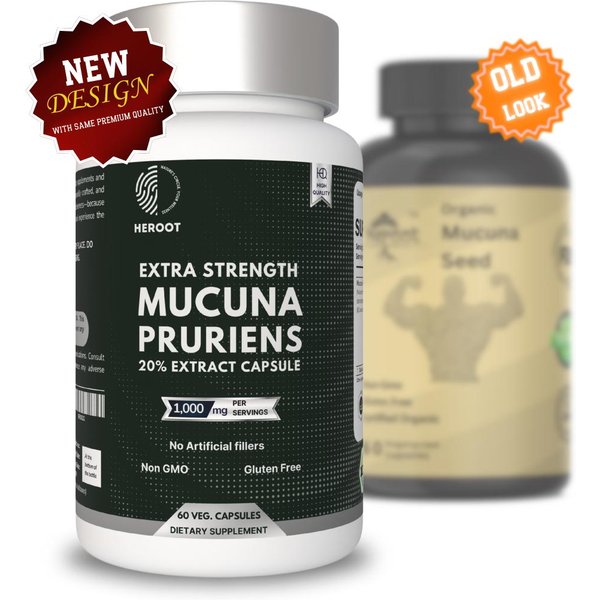 CáPsulas De Carbamide Forte Mucuna Pruriens 1000Mg | Apoyo Para El Estado De ÁNimo Y El EstréS Pack=120 Capsules-image