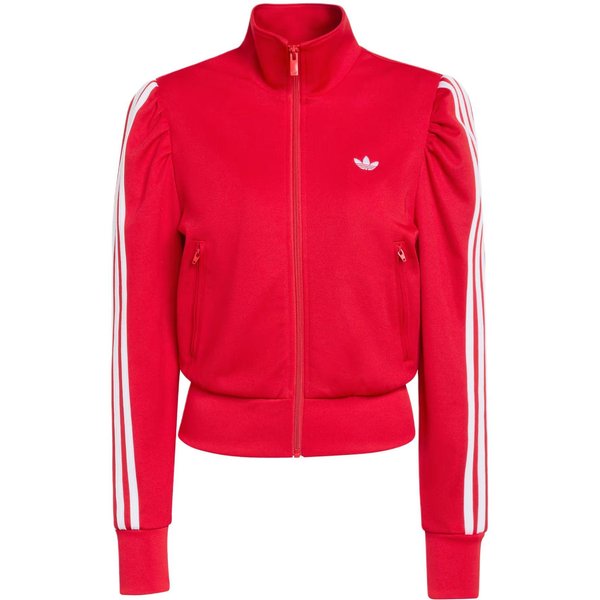 Adidas Originals Fb Fw25 Manga Elevada CóModo Suave Agradable A La Piel Cuello Alto Chaqueta Rayada Mujer Chaquetas KS1363 XS Red-image