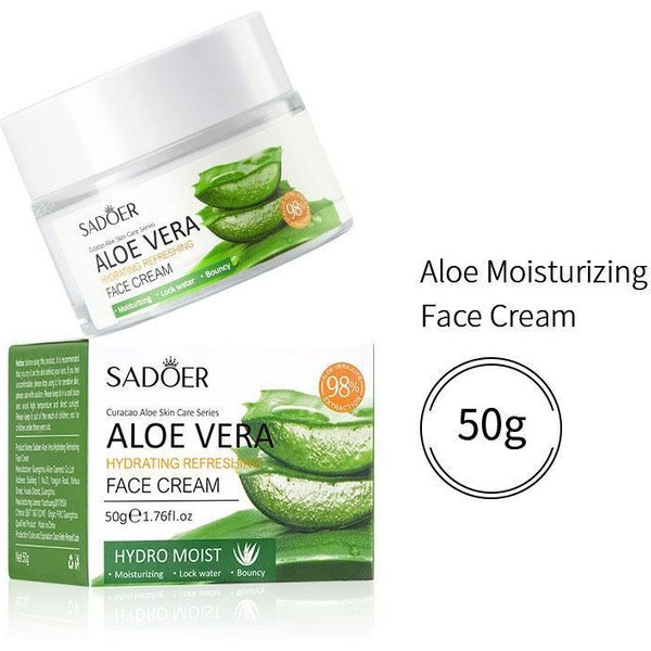 Sadoer Crema Hidratante De Aloe Vera Para Hidratar Y Reponer La Piel Aloe White-image
