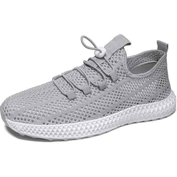 Zapatos Casuales Transpirables De Malla Verano Hombre Zapatos Deportivos Nuevo Exterior Grandes Zapatos Deportivos Para Correr Hombre Zapatos Vulcanizados 40 Gray-image