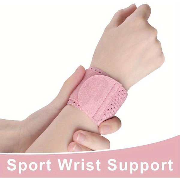 Regulowane Opaski Na Nadgarstek Wsparcie Nadgarstka Zapalenie StawóW SkręCenie Ochraniacz Orteza Sport Fitness Kompresyjne Paski Na Nadgarstek Zespół CieśNi Nadgarstka 1Pc RóżOwy-image