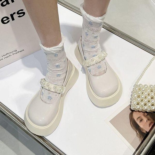 Buty Buty Lolita Kobiety Styl JapońSki Buty Mary Jane Kobiety Vintage Dziewczyny Buty Na Wysokim Obcasie Platforma DużY Rozmiar 40 Studentka 38 Gray-image