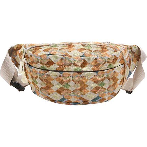 Damska Saszetka Biodrowa W Panterkę PłóCienna Saszetka Na Biodra Modna Torba Na Klatkę Piersiową Modne Torby Na Ramię Crossbody Torba Na Pasek Biodrowy Beige-image