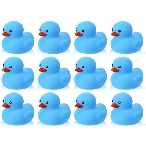 6122448 Piezas Patos De Goma Azules Mini Set De Patos Juguetes Patos De Goma Chirriantes Lindos Flotantes Patitos Para Recuerdo De Fiesta De CumpleañOs-image