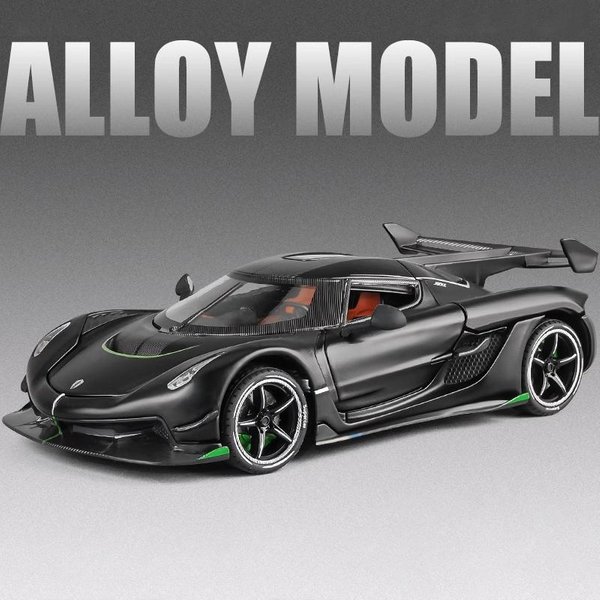 1:24 Jesko Model Samochodu Sportowego Ze Stopu Metalowego Odlewany Model Samochodu WyśCigowego Metalowy Wysoka Symulacja DźWięK ŚWiatłO Pull Back Zabawka Dla Dziecka Prezent Urodzinowy Co-image
