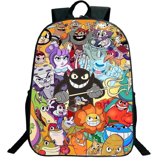 Bolsas De Viaje Mochilas Blandas Mochilas Escolares Mochila Para PortáTil Mochila De Gran Capacidad Mochila Con Estampado De Cuphead Para NiñOs NiñAs Estudiante Mochila Escolar Cosplay-image