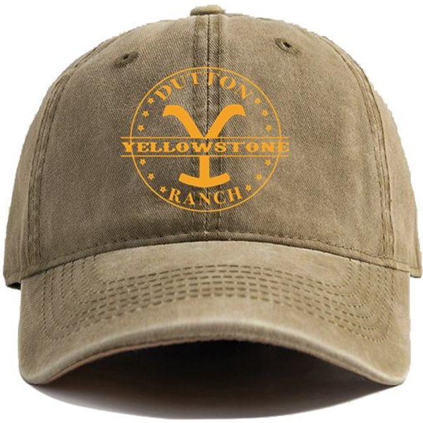Gorras De BéIsbol Yellowstone Dutton Ranch Sombreros Desgastados Gorra Unisex Mujer Retro Exterior Verano Ajustables Sombreros MZ-294 Gray-image
