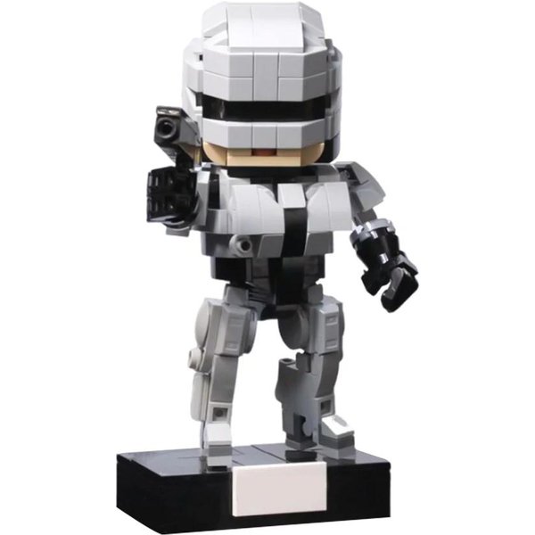 Gobricks MOC Robot Robocop Klocki Figurka Z Filmu Mechaniczna Policja Wojenna Klocki Budowlane Zabawki Skupione Na Nauce Prezenty-image