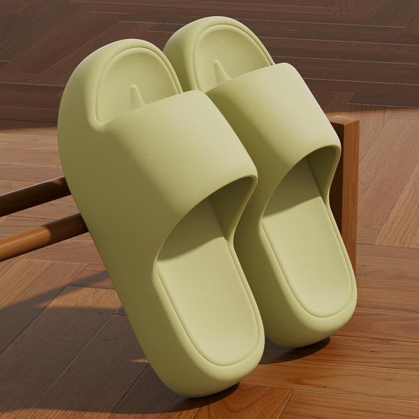Unisex Klapki ŁAzienkowe Cloud Cushion Slides Letnie PłAskie SandałY Grube Buty Na Platformie MęSkie Kryte AntypośLizgowe Klapki Dla Pary 42-43-image