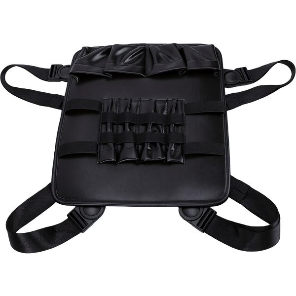 Bolsa Chaleco De Barbero Cuero PU MúLtiples Compartimentos Correa De Hombro Ajustable Bolso Para Tijeras De PeluqueríA 32.5X28Cm-image