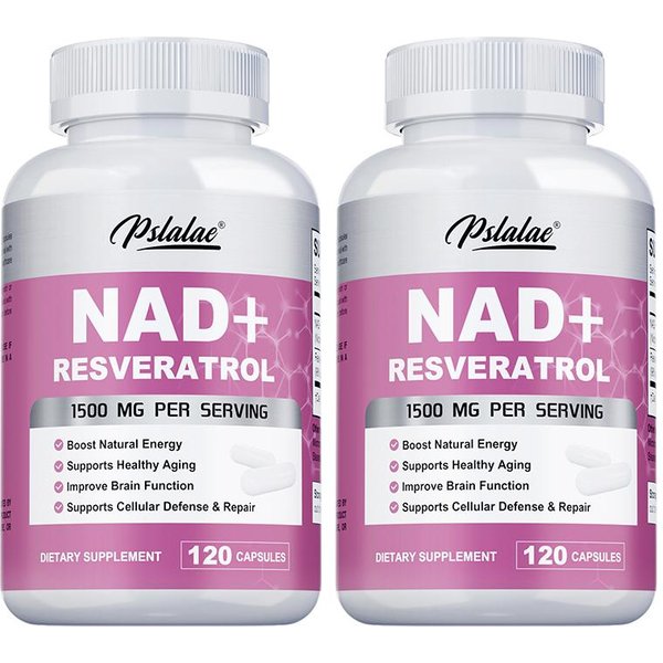 CáPsulas Antioxidantes Nad+ 1200 Mg + Resveratrol 300 Mg Sin Sabor 120*2-image
