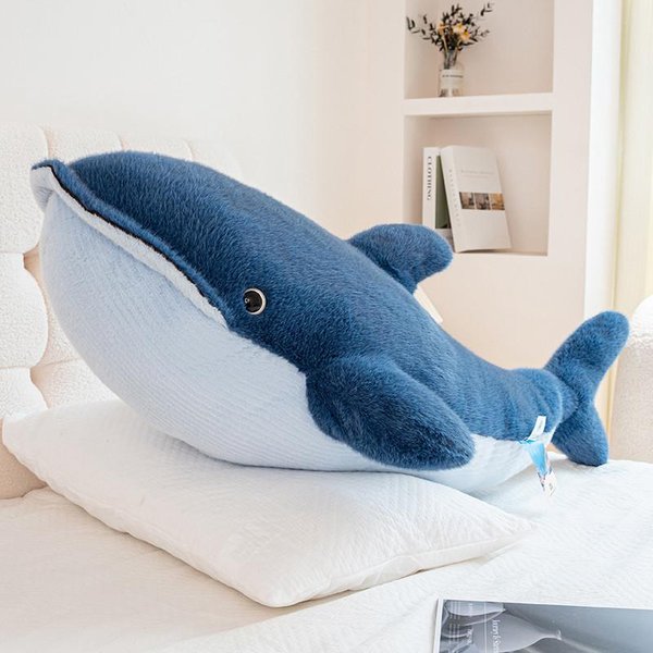 Serie De Mar Profundo Peluche De Animal Marino TiburóN Ballena Orca DelfíN Foca Manto De ImitacióN Relleno Almohada Para Abrazar CojíN MuñEco Corporal Regalo 35Cm-image