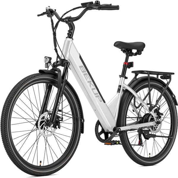 Bicicleta EléCtrica Bekup V1 - Ruedas De 26 E-Bike Urbana - Motor De 250W - BateríA De 36V14.5AH - AutonomíA Hasta 75 Km - 7 Velocidades Shimano - Frenos De Disco MecáNicos-image
