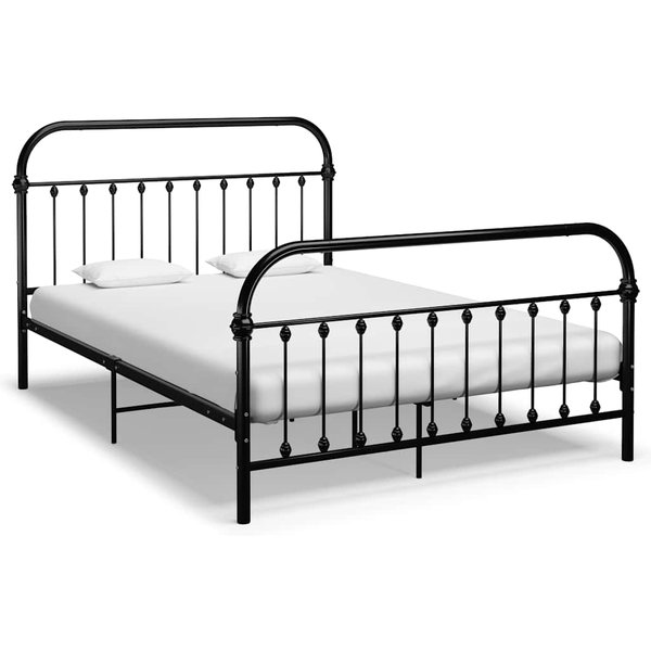 Estructura De Cama MetáLica Negra 120 X 200 Cm-image