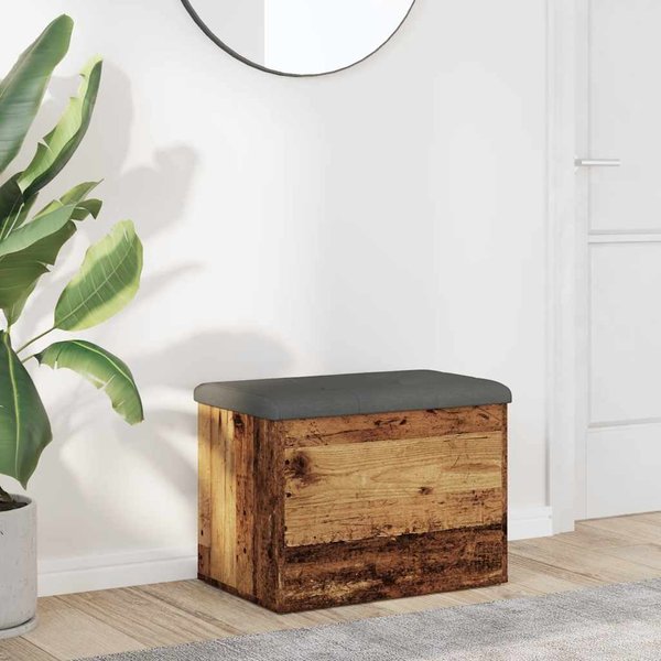 Banco Con Almacenamiento Madera Vieja 62X42X45 Cm Madera Contrachapada-image