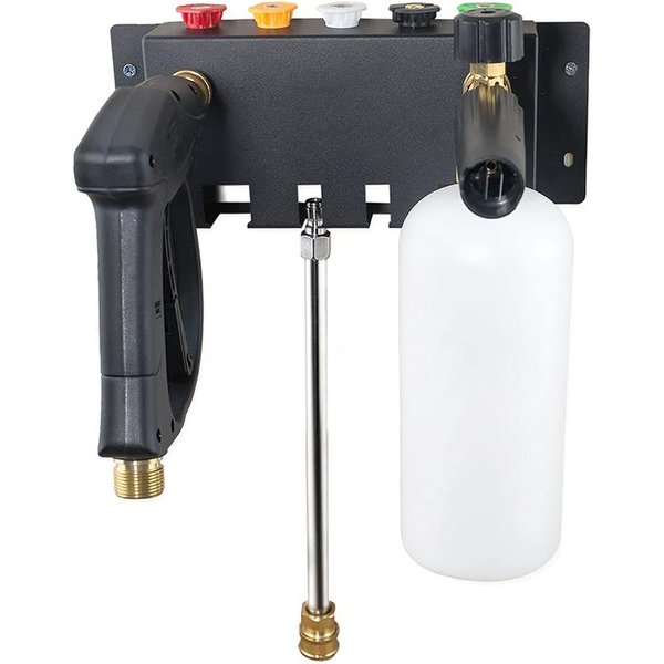 Soporte Para Pistola De Lavado A PresióN Montado En Pared Soporte Para CañóN De Espuma Estante De Almacenamiento Para CañóN De Espuma, PresióN Negro-image