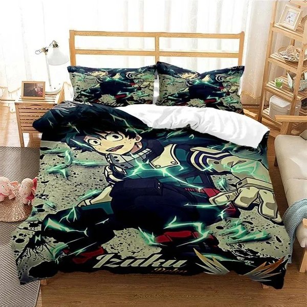 Nowa Kolekcja PośCieli Z Nadrukiem Anime My Hero Academia Poszewki Na KołDrę Poszewki Na Poduszki KołDra Kolekcje PośCieli PośCiel Z PośCielą Tekstylia Domowe AU King(245X210Cm)-image