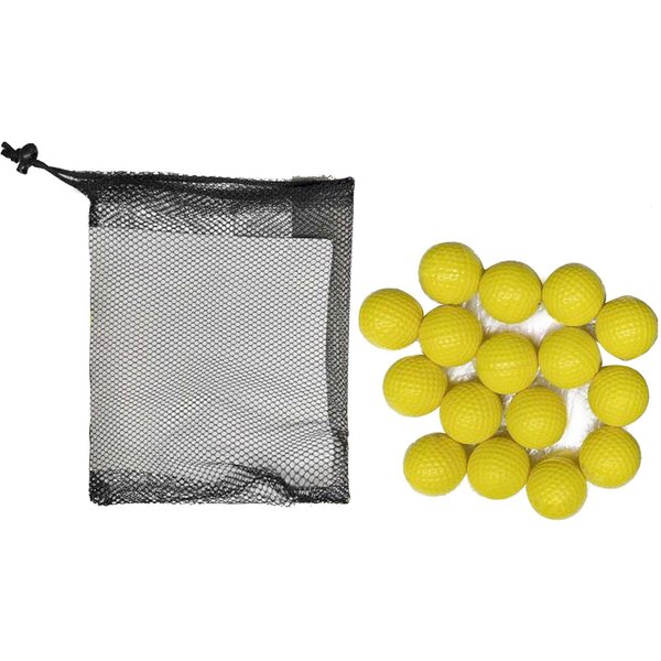 16 Uds. Bolas De Golf De PráCtica 41 Mm Bolas De Golf SensacióN Realista Trayectorias Bolas De Entrenamiento Para Interiores O Exteriores Amarillo-image
