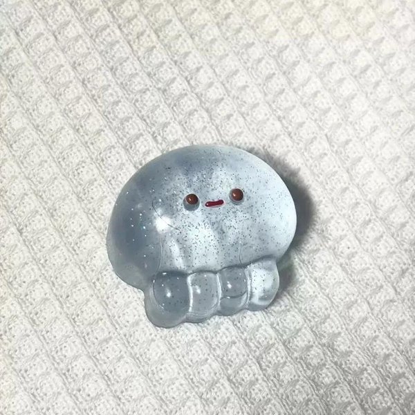 Taba Przezroczysta Brokatowa Kawaii Meduza OśMiornica MięCiutkie ZwierząTko Kaczka Zabawka Do RozłAdowania Stresu Fidget Antystresowa RozciąGana Koncentracja Adhd Biurko Prezent-image