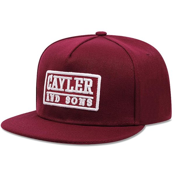 Simple Creativo Nuevo Cayler Bordado Exterior Ocio Diario Deportes Sombrero Protector Solar Borde Plano Gorra De BéIsbol Calle Hip Hop Sombrero Brown-image