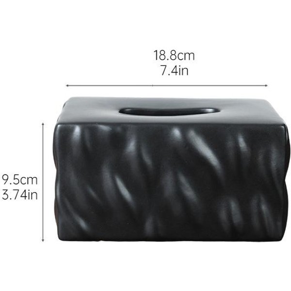 Caja De PañUelos De CeráMica De Simplicidad Moderna Mesa De Café De Sala De Estar Caja De PañUelos ExtraíBle Caja De Papel Para Servilletas De Escritorio DecoracióN Del Hogar-image